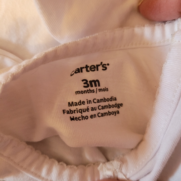 Lot 3 Carter's 3 Month One Piece "Cutest Little Sister" Bear Bow - Picture 7 of 7